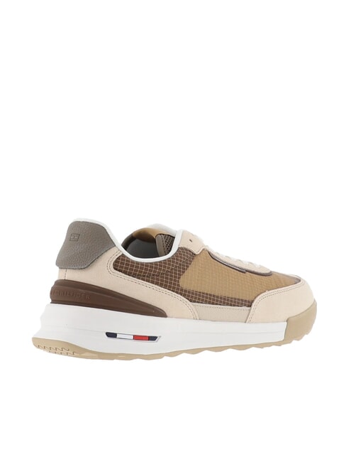 RETRO RUNNER Sneaker aus Leder und Stoff Beige - Herrenschuhe