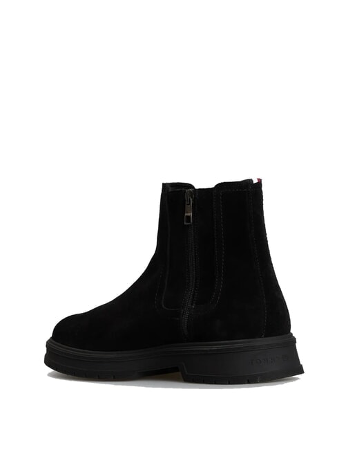 HILFIGER SUEDE Wildleder-Ankle-Boots mit Rei&szlig;verschluss Schwarz - Herrenschuhe