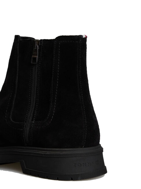 HILFIGER SUEDE Wildleder-Ankle-Boots mit Rei&szlig;verschluss Schwarz - Herrenschuhe