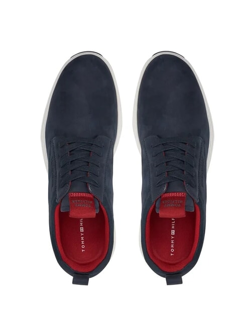 HILFIGER NUBUCK MIX Sneaker aus Nubukleder Blau - Herrenschuhe