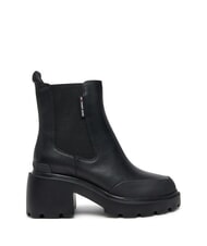 TOMMY HILFIGER TH JEANS Lederstiefeletten mit mittelhohem Absatz Schwarz - Damenschuhe - 2