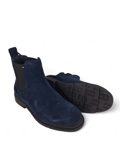 FLEXIBLE HILFIGER Wildleder-Ankle-Boots Blau - Herrenschuhe