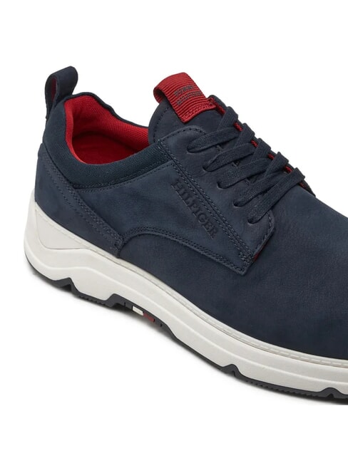 HILFIGER NUBUCK MIX Sneaker aus Nubukleder Blau - Herrenschuhe