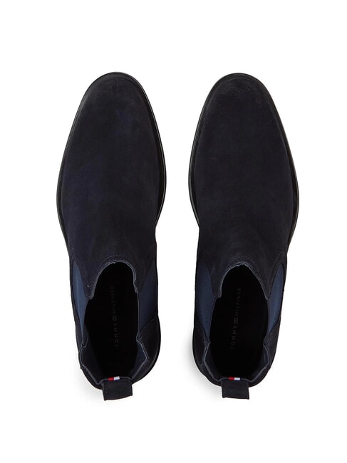 CORE RWB HILFIGER Wildleder-Ankle-Boots Blau - Herrenschuhe