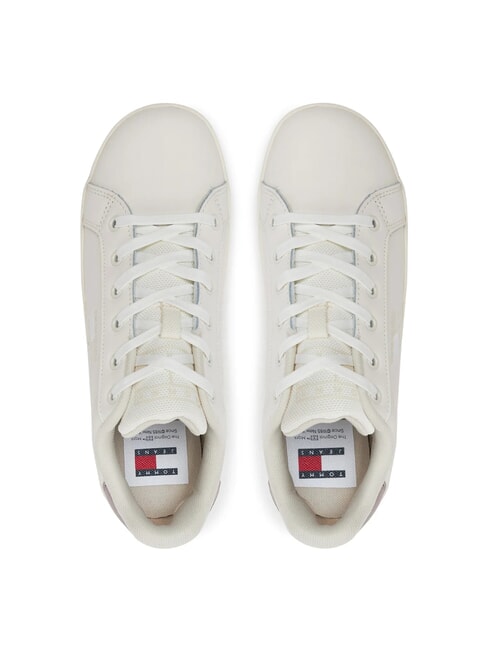 TOMMY JEANS Flatform Hohe Turnschuhe Ecru - Damenschuhe