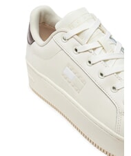 TOMMY HILFIGER TOMMY JEANS Flatform Hohe Turnschuhe Ecru - Damenschuhe - 3