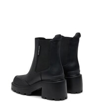 TOMMY HILFIGER TH JEANS Lederstiefeletten mit mittelhohem Absatz Schwarz - Damenschuhe - 4
