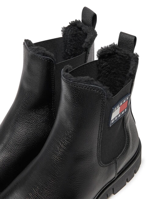 TH JEANS Lederstiefeletten Schwarz - Damenschuhe
