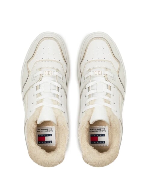 TH JEANS Ledersneaker mit Applikation Ecru - Damenschuhe