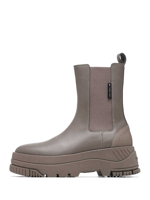 TH JEANS  Hohe Stiefeletten aus Leder grau - Damenschuhe