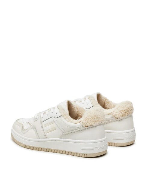 TH JEANS Ledersneaker mit Applikation Ecru - Damenschuhe