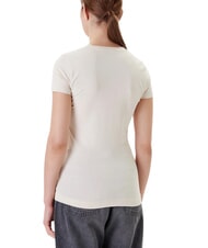 GUESS TRIANGLE FLOWERS Stretch-T-Shirt mit Aufdruck Vanille-Rouge - T-Shirts und Tops f&uuml;r Damen - 2