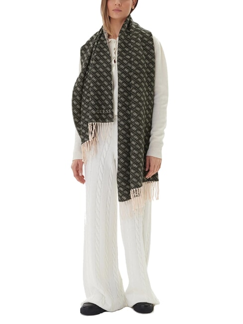 4G LOGO Fransenschal SCHWARZ - Schals