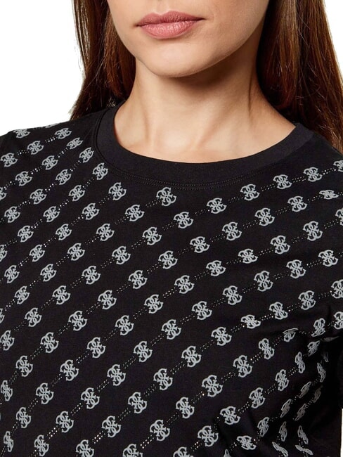 ALLOVER Baumwoll-T-Shirt jetbla - T-Shirts und Tops f&uuml;r Damen