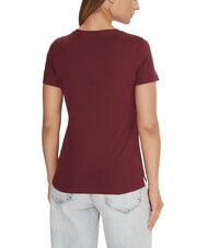 GUESS PEARLS LOVE TRIANGLE T-Shirt mit Print und Applikationen Rot-Noir - T-Shirts und Tops f&uuml;r Damen - 2