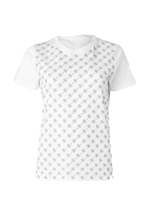 ALLOVER Baumwoll-T-Shirt purwei&szlig; - T-Shirts und Tops f&uuml;r Damen