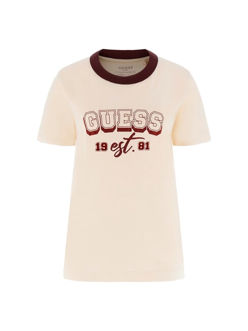 COLLEGE Baumwoll-T-Shirt Pfirsich-Pfingstrosen - T-Shirts und Tops f&uuml;r Damen