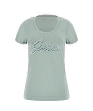GUESS SCRIPT Kurzarm-T-Shirt verblasst zu Jade - T-Shirts und Tops f&uuml;r Damen - 4