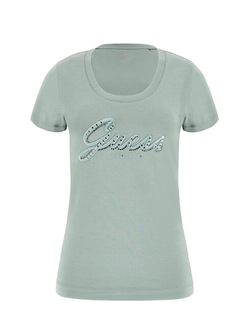 SCRIPT Kurzarm-T-Shirt verblasst zu Jade - T-Shirts und Tops f&uuml;r Damen