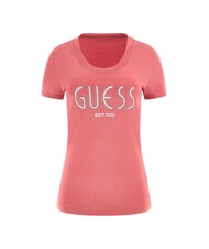 GUESS SS LOGO Kurzarm-T-Shirt Koralle - T-Shirts und Tops f&uuml;r Damen - 3