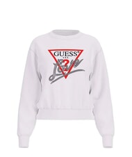 GUESS STUDDED LOVE Rundhals-Sweatshirt mit Nieten-Print purwei&szlig; - Sweatshirts Damen - 2