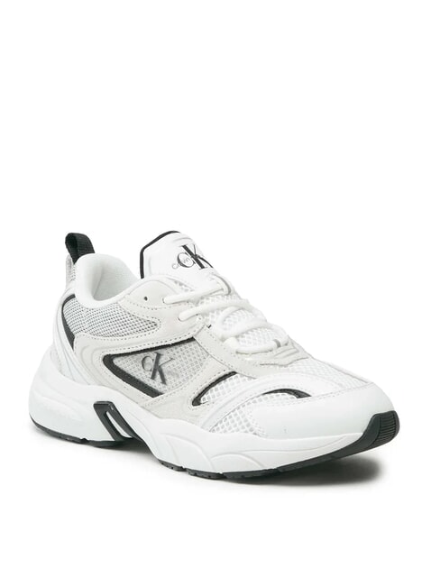 RETRO TENNIS Sneakers aus Mesh und Wildleder Wei&szlig; - Damenschuhe