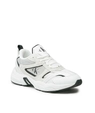 CALVIN KLEIN RETRO TENNIS Sneakers aus Mesh und Wildleder Wei&szlig; - Damenschuhe - 3