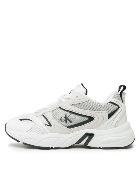 RETRO TENNIS Sneakers aus Mesh und Wildleder Wei&szlig; - Damenschuhe