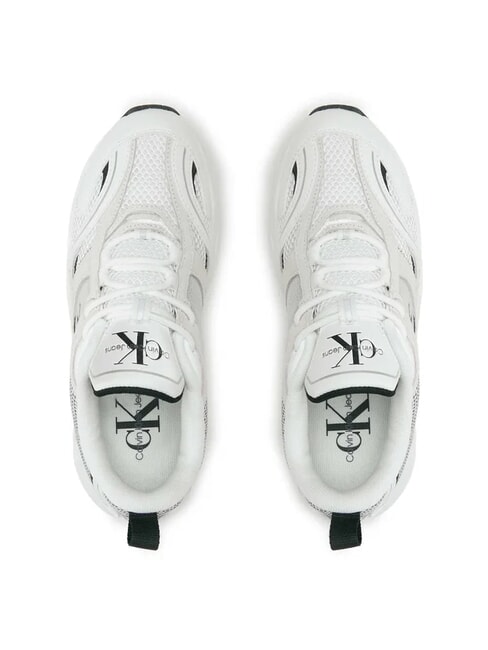 RETRO TENNIS Sneakers aus Mesh und Wildleder Wei&szlig; - Damenschuhe