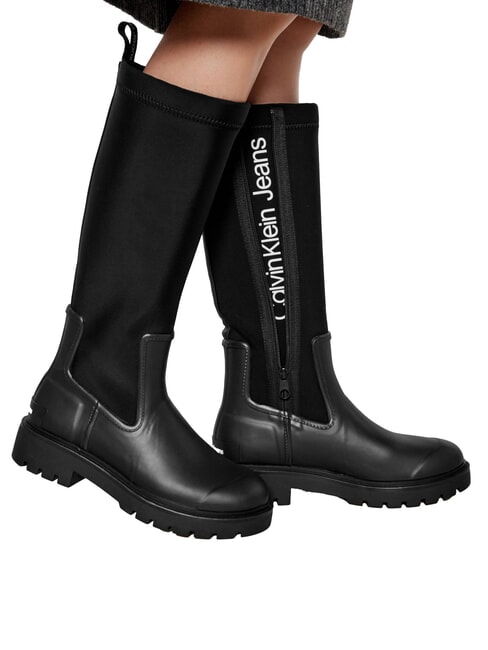 HIGH RAINBOOT Hohe Neoprenstiefel Schwarz - Damenschuhe