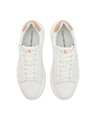 CALVIN KLEIN CK JEANS  Chunky Cupsole Turnschuhe aus Leder Wei&szlig; - Damenschuhe - 3