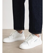 CALVIN KLEIN CK JEANS  Chunky Cupsole Turnschuhe aus Leder Wei&szlig; - Damenschuhe - 7