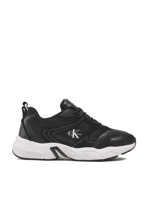CK JEANS Retro Tennis Ledersneaker Schwarz - Herrenschuhe