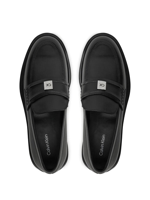 LOAFER W/HW LTH Ledermokassin Schwarz - Damenschuhe