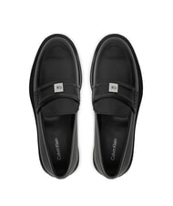 CALVIN KLEIN LOAFER W/HW LTH Ledermokassin Schwarz - Damenschuhe - 4