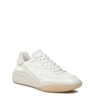 CALVIN KLEIN WEDGE MONO Ledersneakers Wei&szlig; - Damenschuhe - 3