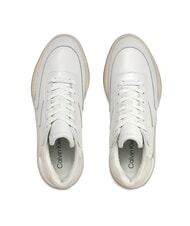 CALVIN KLEIN WEDGE MONO Ledersneakers Wei&szlig; - Damenschuhe - 5