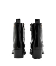 TOMMY HILFIGER TH COWBOY Texanische Stiefel aus gl&auml;nzendem Leder Schwarz - Damenschuhe - 5