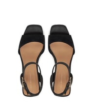 TOMMY HILFIGER TH MONOGRAM Hohe Keilsandalen aus Leder Schwarz - Damenschuhe - 3