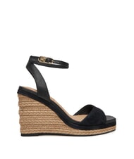 TOMMY HILFIGER TH MONOGRAM Hohe Keilsandalen aus Leder - Damenschuhe