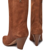 TOMMY HILFIGER MID COWBOY Wildlederstiefel im Texanerstil braun - Damenschuhe - 5