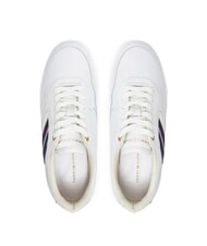 TOMMY HILFIGER STRIPES PLATFORM High-Top-Sneaker aus Leder Ecru - Damenschuhe - 4