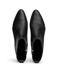 TOMMY HILFIGER LOW COWBOY Spitz zulaufende Stiefeletten aus bedrucktem Leder Schwarz - Damenschuhe - 3