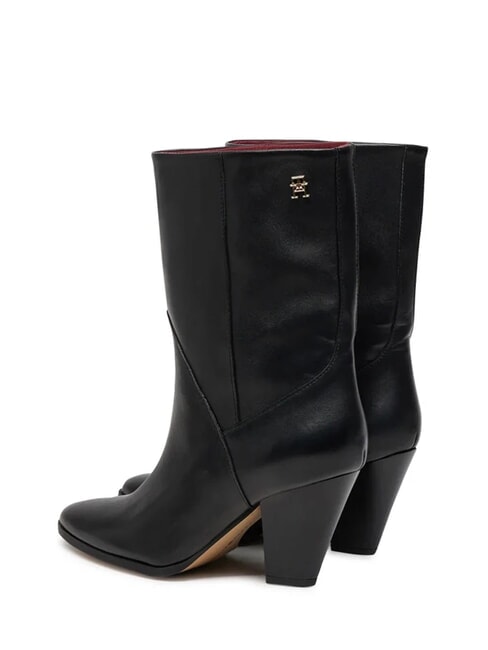 MID COWBOY Lederstiefeletten mit Absatz Schwarz - Damenschuhe