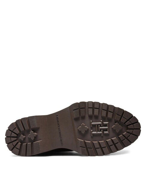 TH ELASTIC RIB LACEUP Schn&uuml;rstiefel aus Leder Cognacbraun - Damenschuhe