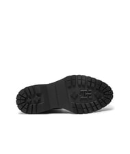 TOMMY HILFIGER TH ELASTIC RIB LACEUP Schn&uuml;rstiefel aus Leder Schwarz - Damenschuhe - 6