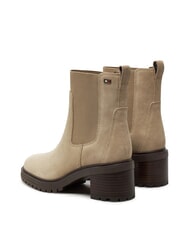 TOMMY HILFIGER FLAG MID HEEL Wildleder-Ankle-Boots Beige - Damenschuhe - 6