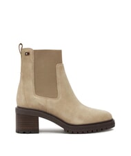 TOMMY HILFIGER FLAG MID HEEL Wildleder-Ankle-Boots - Damenschuhe