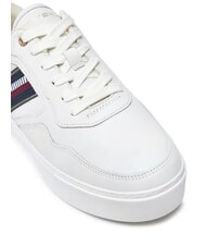 TOMMY HILFIGER STRIPES PLATFORM High-Top-Sneaker aus Leder Ecru - Damenschuhe - 3