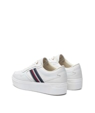 TOMMY HILFIGER STRIPES PLATFORM High-Top-Sneaker aus Leder Ecru - Damenschuhe - 5